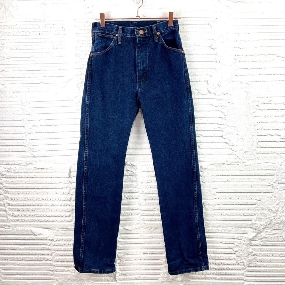 Wrangler Vintage High Rise Wedgie Taper‎ Leg Western Cowgirl Jeans 100% Cotton 7